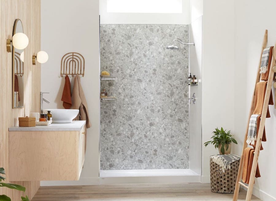 Replacement shower = Walk-in shower design